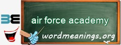 WordMeaning blackboard for air force academy